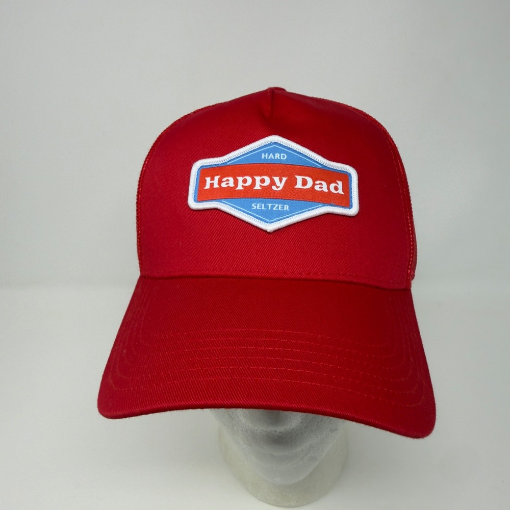 Happy Dad Hard Seltzer Red Trucker Hat Mesh Snapback Cap Nelk Boys Full Send
